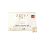 Crescina Transdermic Re-Growth HFSC 100% 1300 complex for hair regrowth + anti hair loss for women, 10 + 10 ampoules