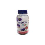 Sambucus Kids pamex gummies - uztura bagātinātājs, 60 košļājamās pastilas ar aveņu garšu