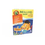 MOLLER'S JUNIOR апельсин - лимон - пищевая добавка, 45 желейных рыбок