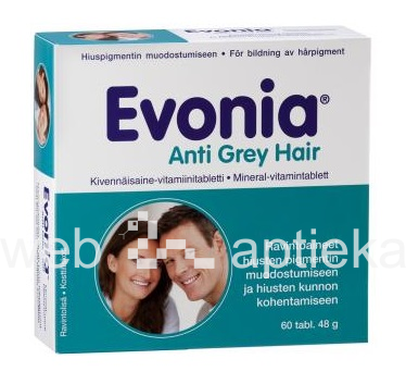 Buy Evonia Anti Grey Hair - Mineral and vitamin tablets, N60, price,  description, shipping 